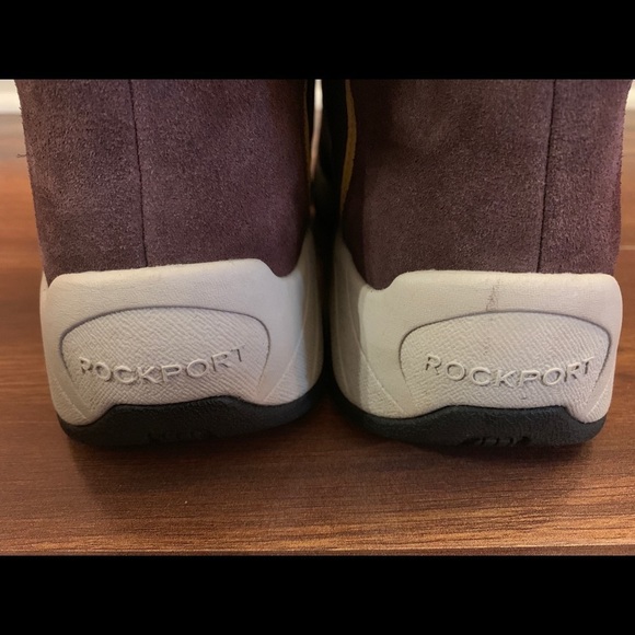 ROCKPORT Purple Leather Ankle Sneakers Size 10 - Picture 8 of 16